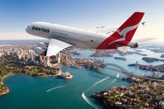Qantas A380 over Sydney