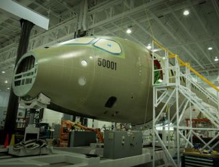 Bombardier CSeries FTV1 in der Endmontage
