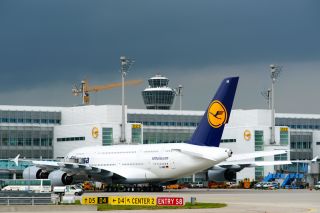 Lufthansa Airbus A380 in München