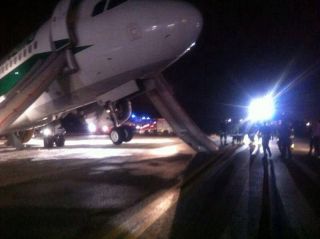 Alitalia Airbus A320 in Rom notgelandet