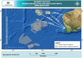 MH370-Suchgebiet am 6. April 2014