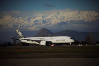 Airbus A350 in Santiago