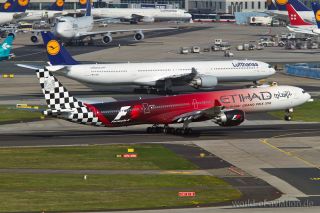 Lufthansa und Etihad am Flughafen Frankfurt