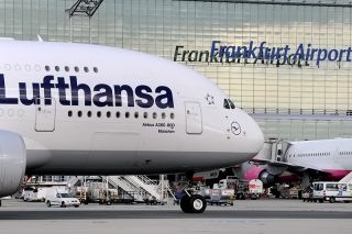 Lufthansa Airbus A380 in Frankfurt