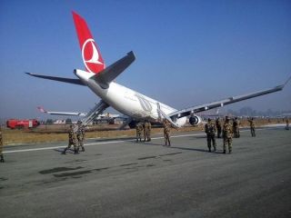 Turkish Airlines A330 in Kathmandu