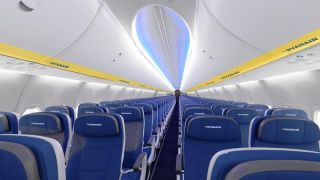 Ryanair cabin in newly delivered Boeing 737-800