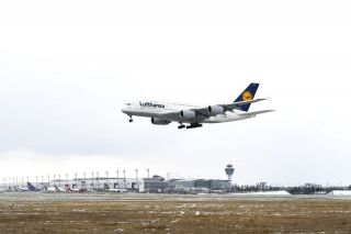 Lufthansa Airbus A380 in München