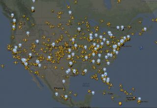 Flugverkehr über den USA am 31. März 2020