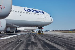 Geparkte Lufthansa-Jets