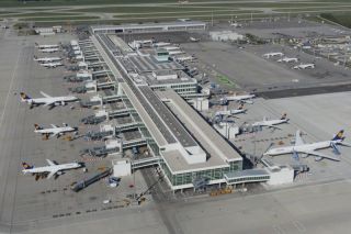 Terminal-Satellit am Flughafen München