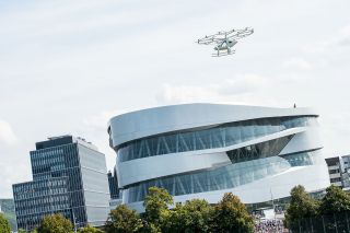 Volocopter fliegt über Stuttgart