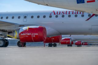 Geparkte Austrian-Jets