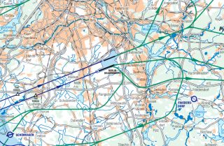 Flugrouten des BER in Richtung Osten