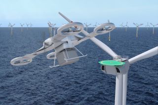 Offshore-Windpark: Service mit Drohne