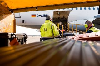 Abfertigung am Flughafen München