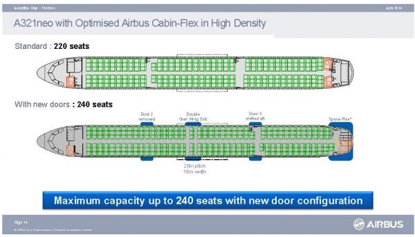 Airbus A321neo - CabinFlex mit dichter Bestuhlung