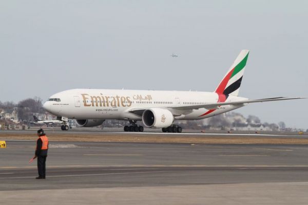 Emirates Boeing 777-200LR in Boston