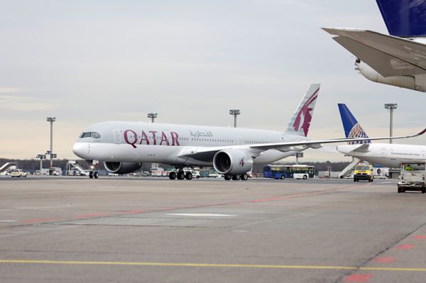 Qatar Airways Airbus A350-900 in Frankfurt