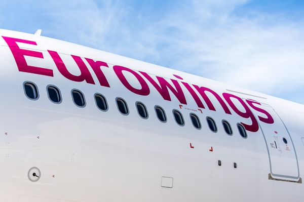 Eurowings-Schriftzug am Airbus A330-200
