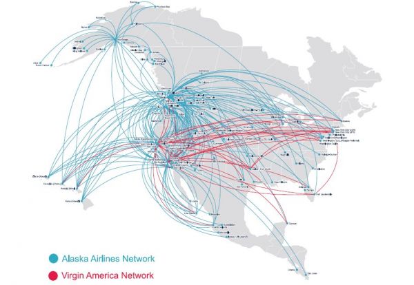 Neue Macht an der Westküste: Alaska Airlines und Virgin America