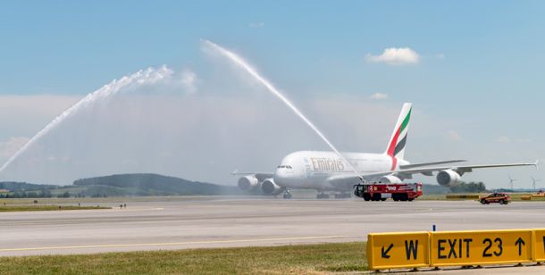Emirates A380 Erstflug VIE 1.7.16
