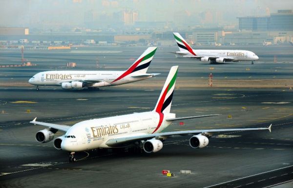 Emirates A380 in Dubai