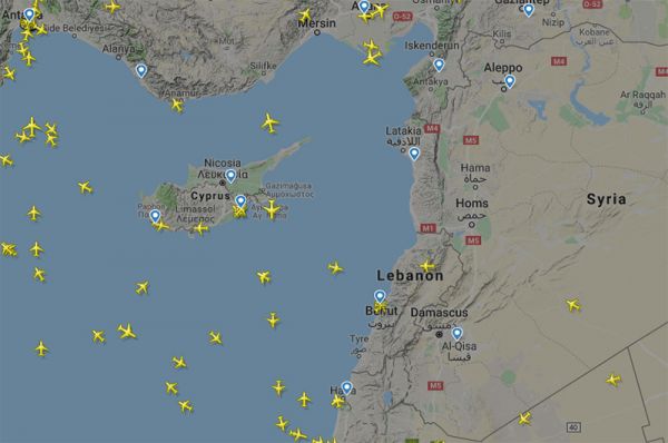 Latakia und der syrische Luftraum am 18. September 2018