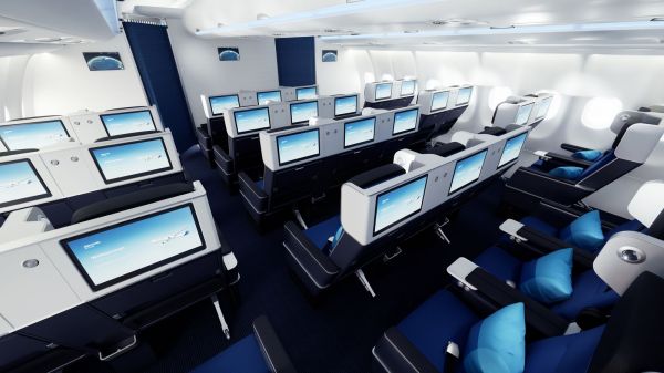 Discover Airlines Ocean Blue Premium Economy Class